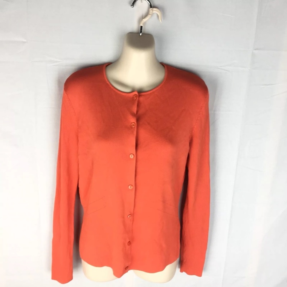 💐Venini Womens Sweater Orange Button Medium💐